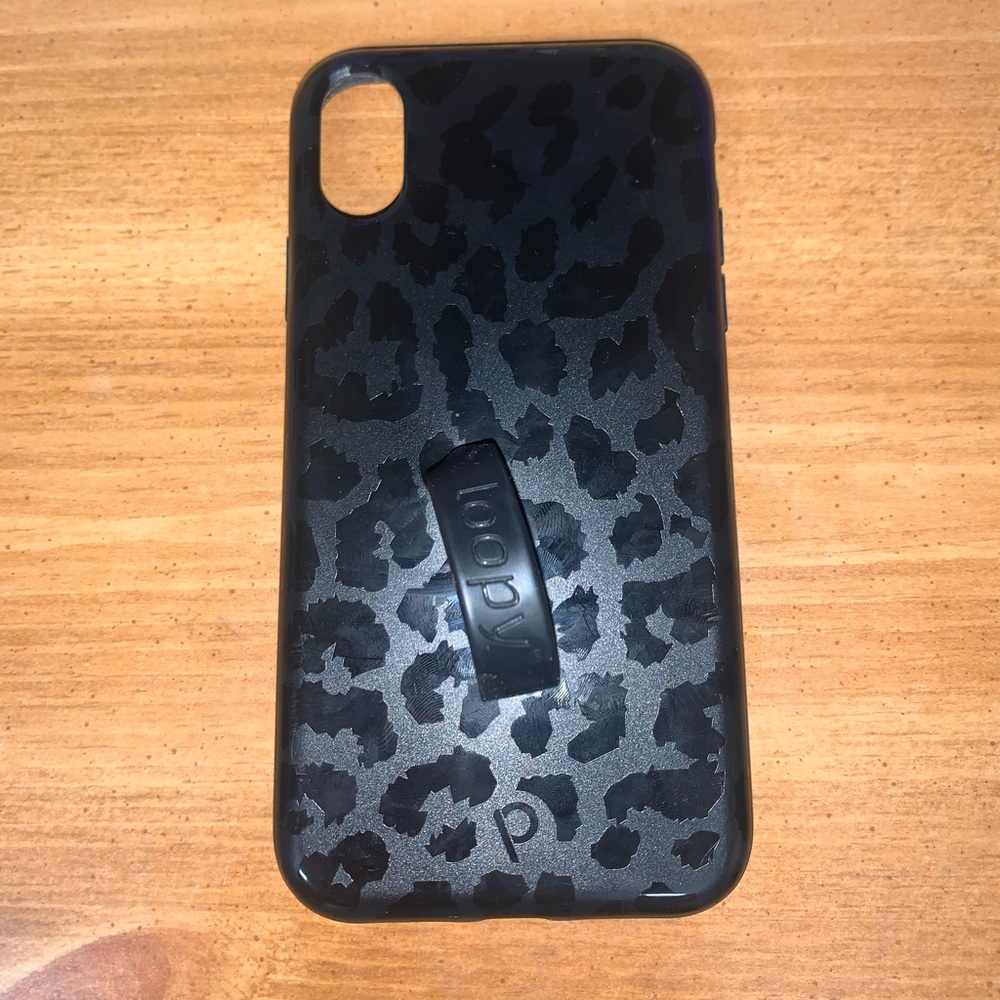 Midnight leopard loopy case for iPhone XR